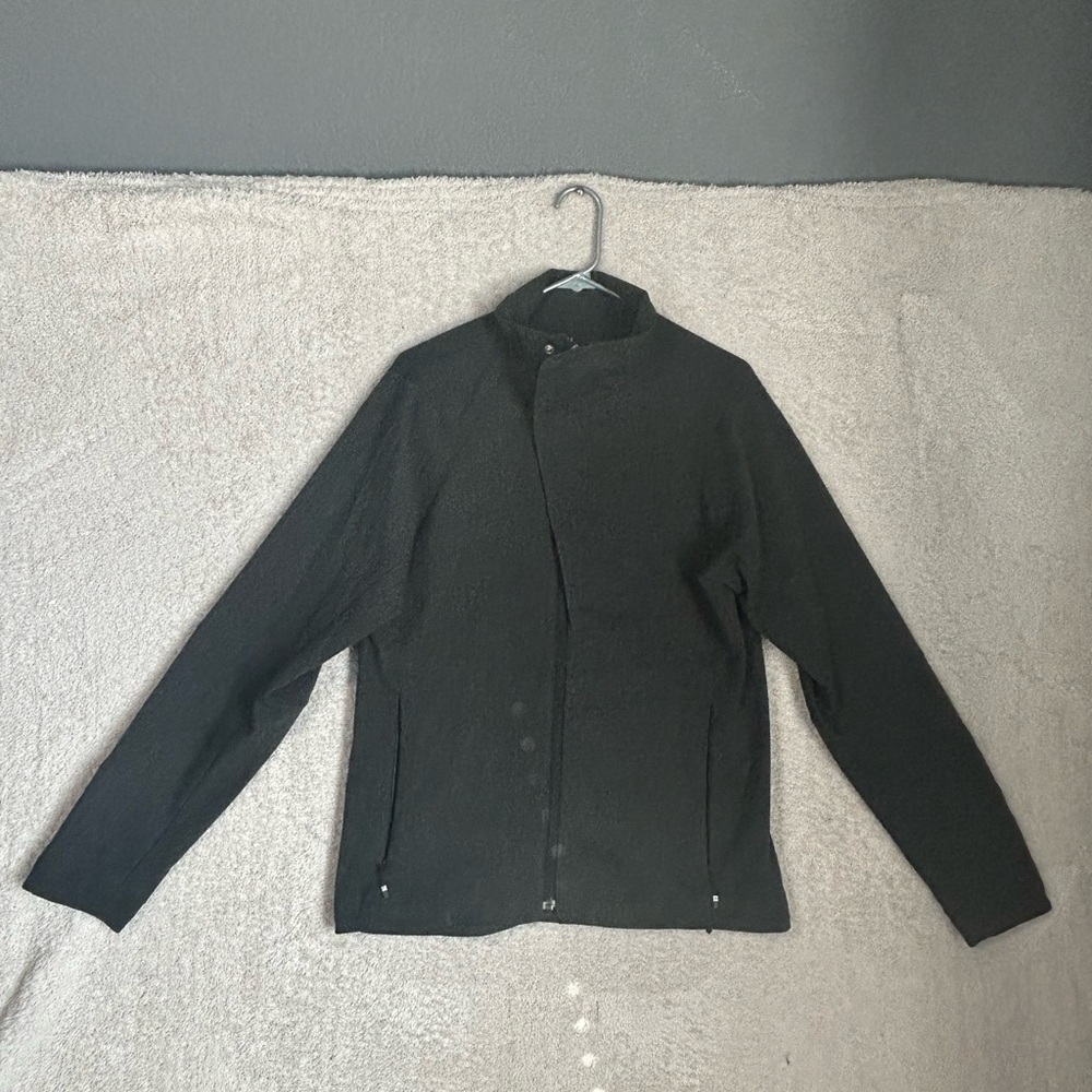 Nau Jacket Mens Medium  Full Zip Stand Collar Organic Cotton Blend Lightweight